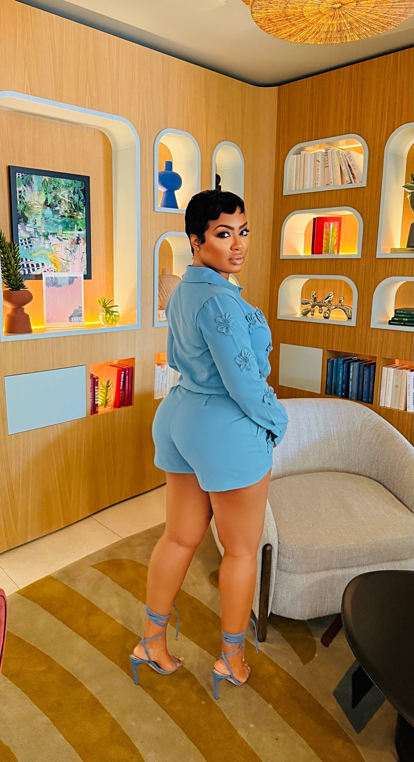 Bleu Flower Bed Romper