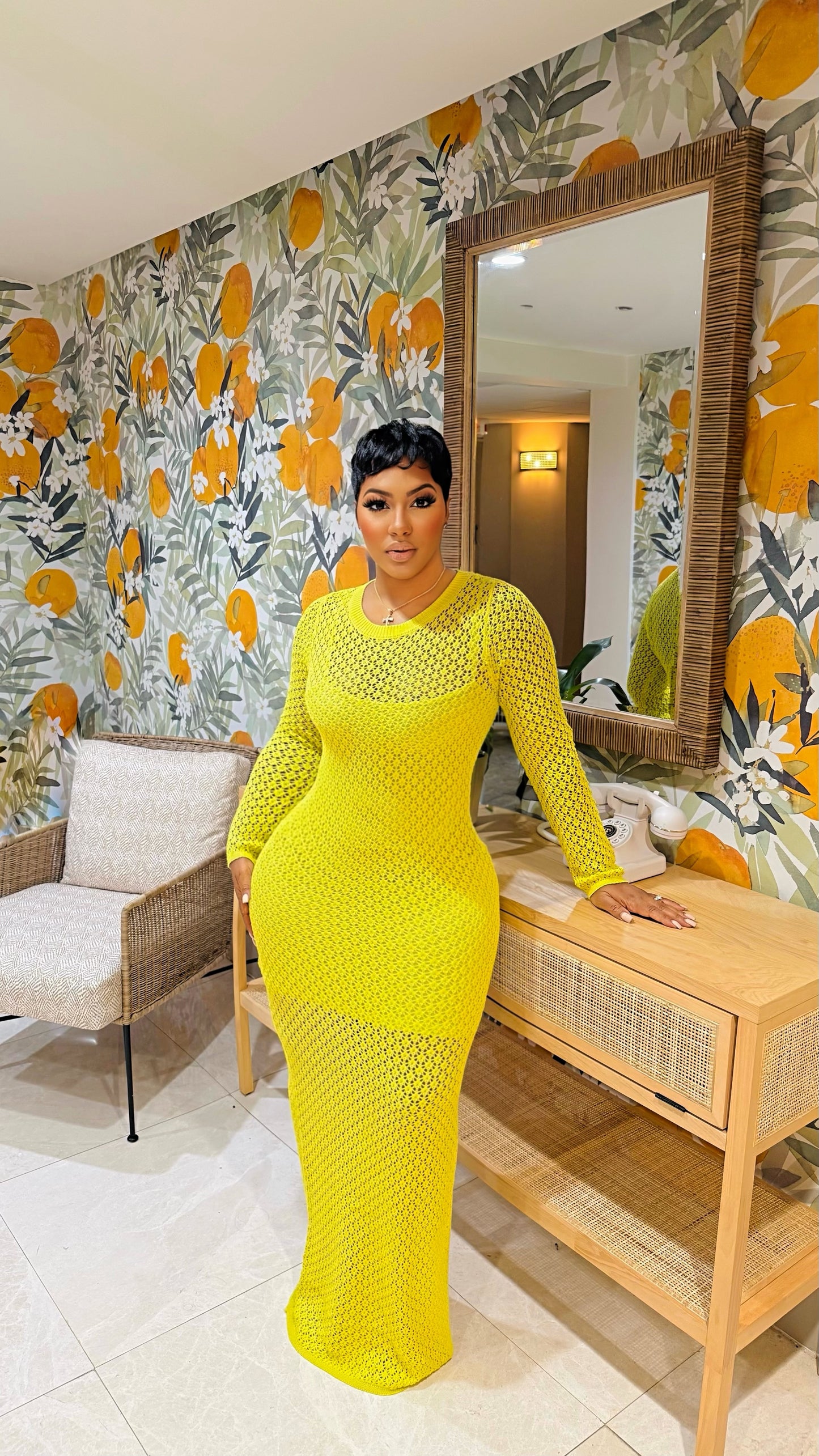 Allure Fishnet Dress