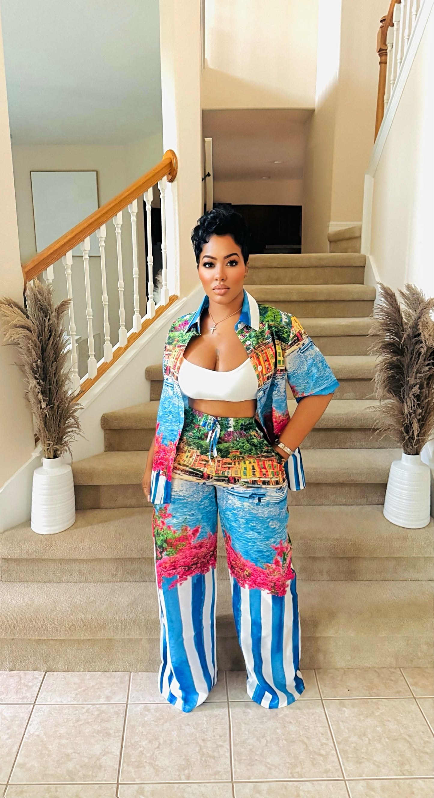 Flowers In Italy Pant Set