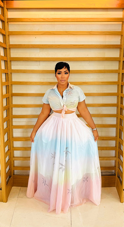 Faded Bliss Skirt Set