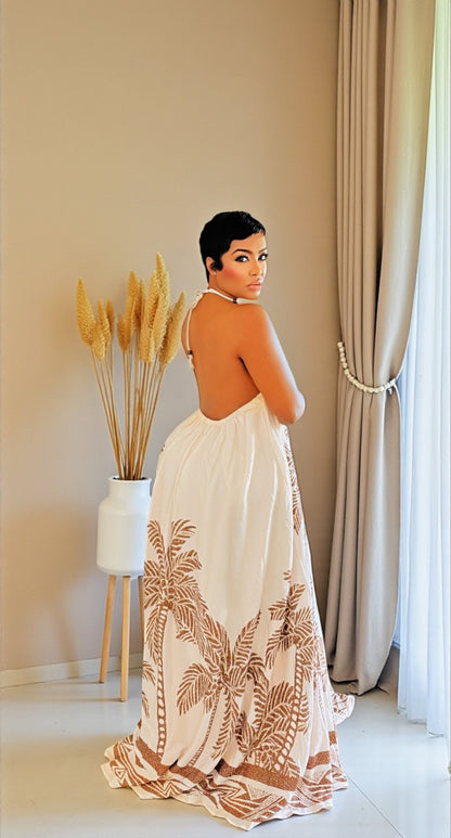 Midnight Palm Maxi Dress