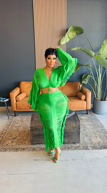 Turnt Up Coverup Skirt Set