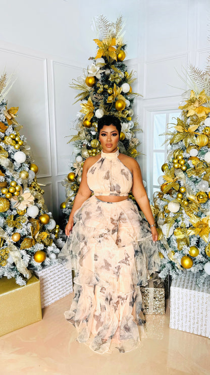 Butterfly Tier Skirt Set