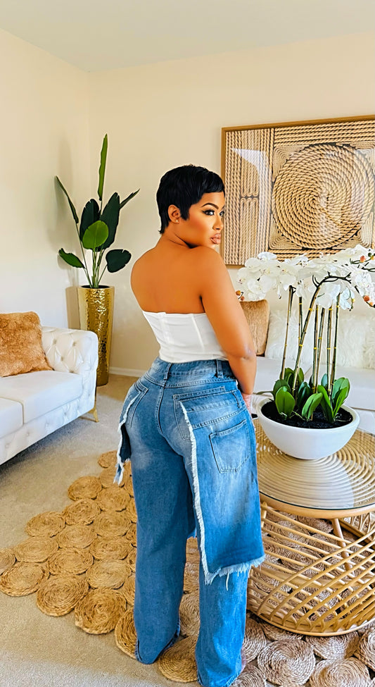 Jagged Edge Denim Pant