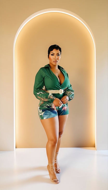Palm Leaves Romper
