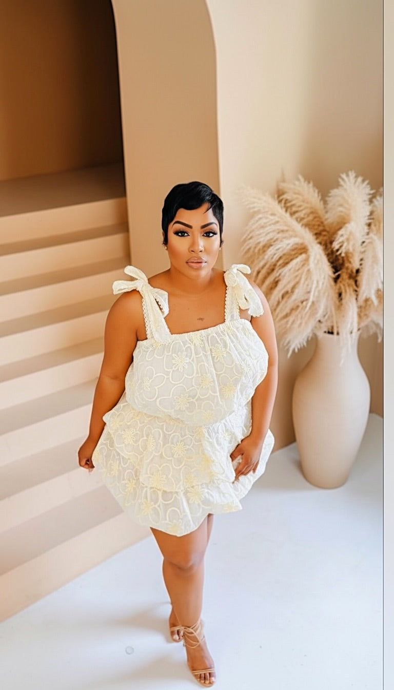 Sheer Daisy Skirt Set