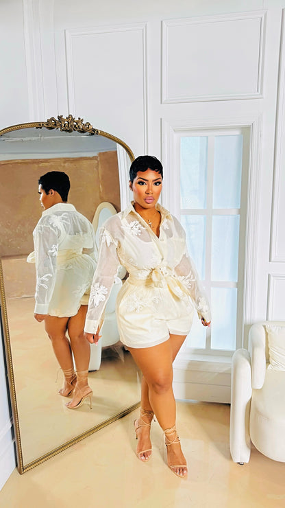 Sheer Arrangements Short Set