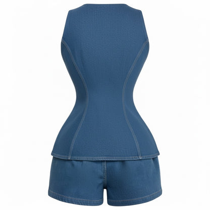 So Rare Denim Romper