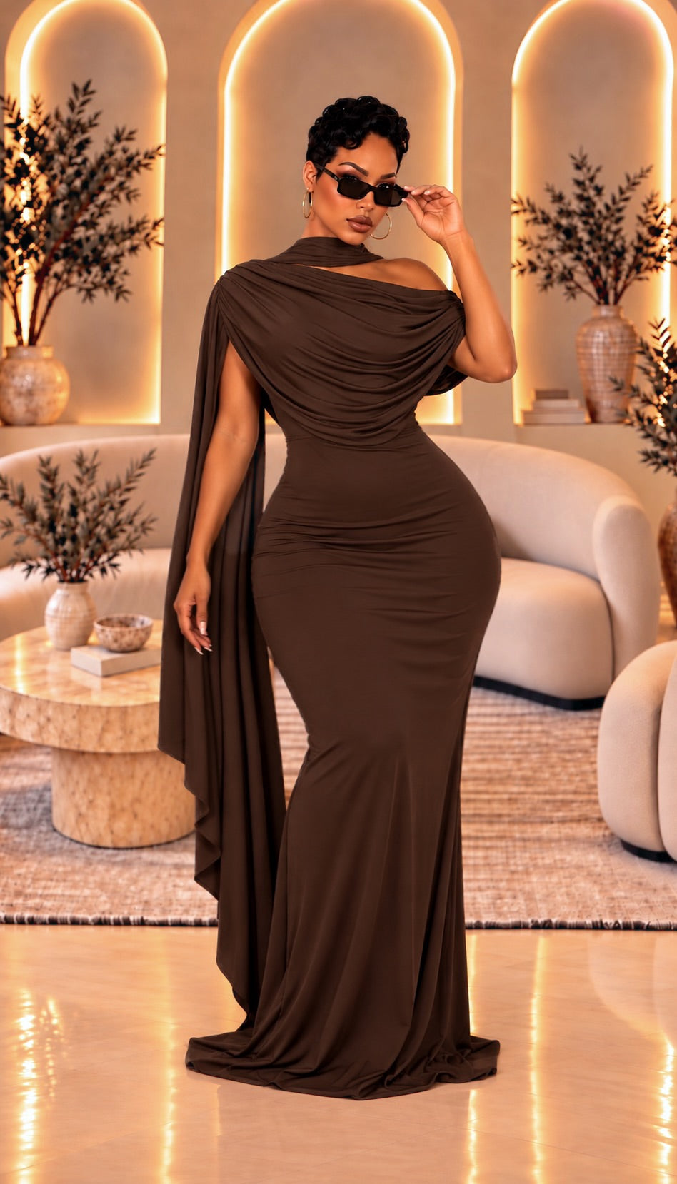 Alexis Wrapped Maxi Dress