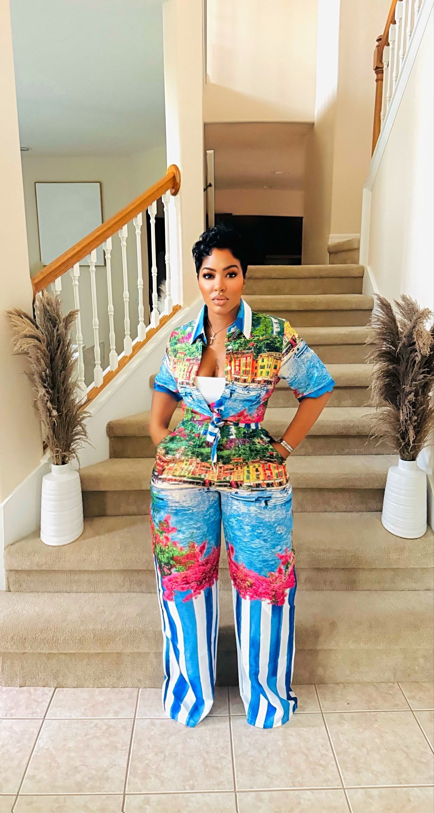 Flowers In Italy Pant Set