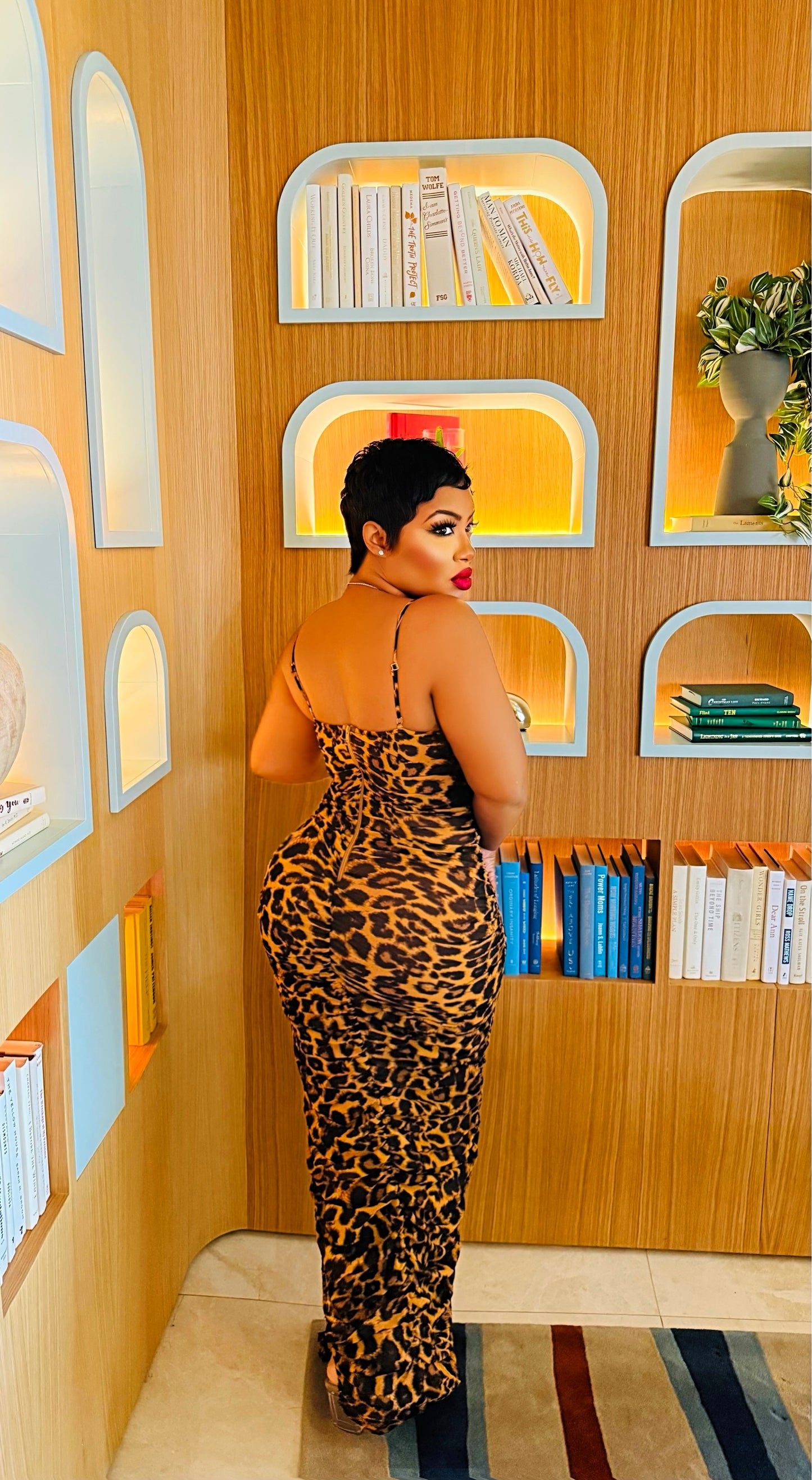 Spotted Ruched Dress