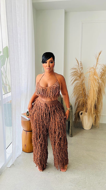 Shagged Up Coverup Pant Set