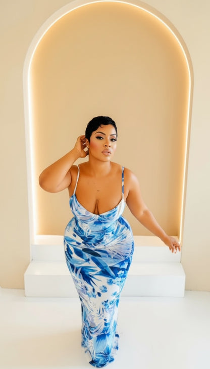 Bleu Flow Maxi Dress