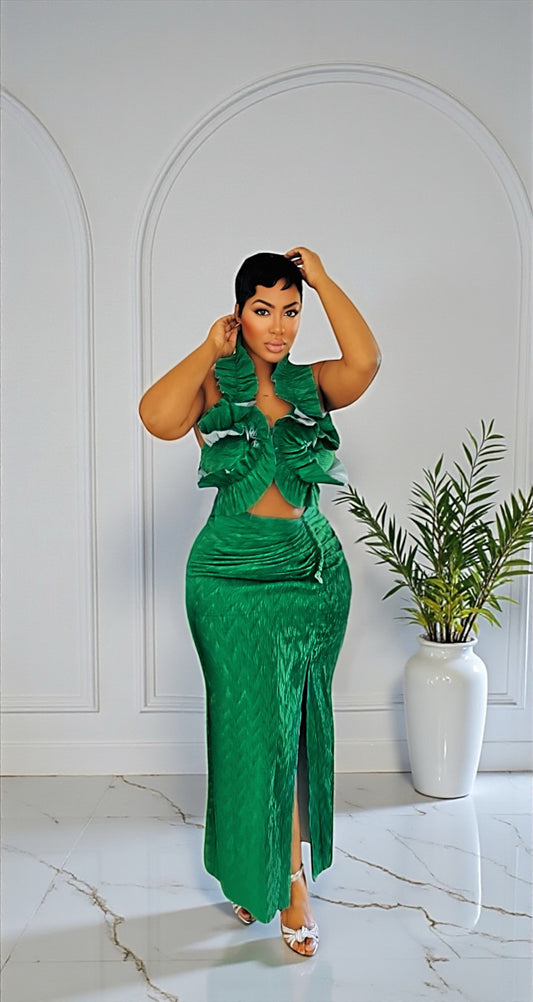 Origami Pleated Skirt Set