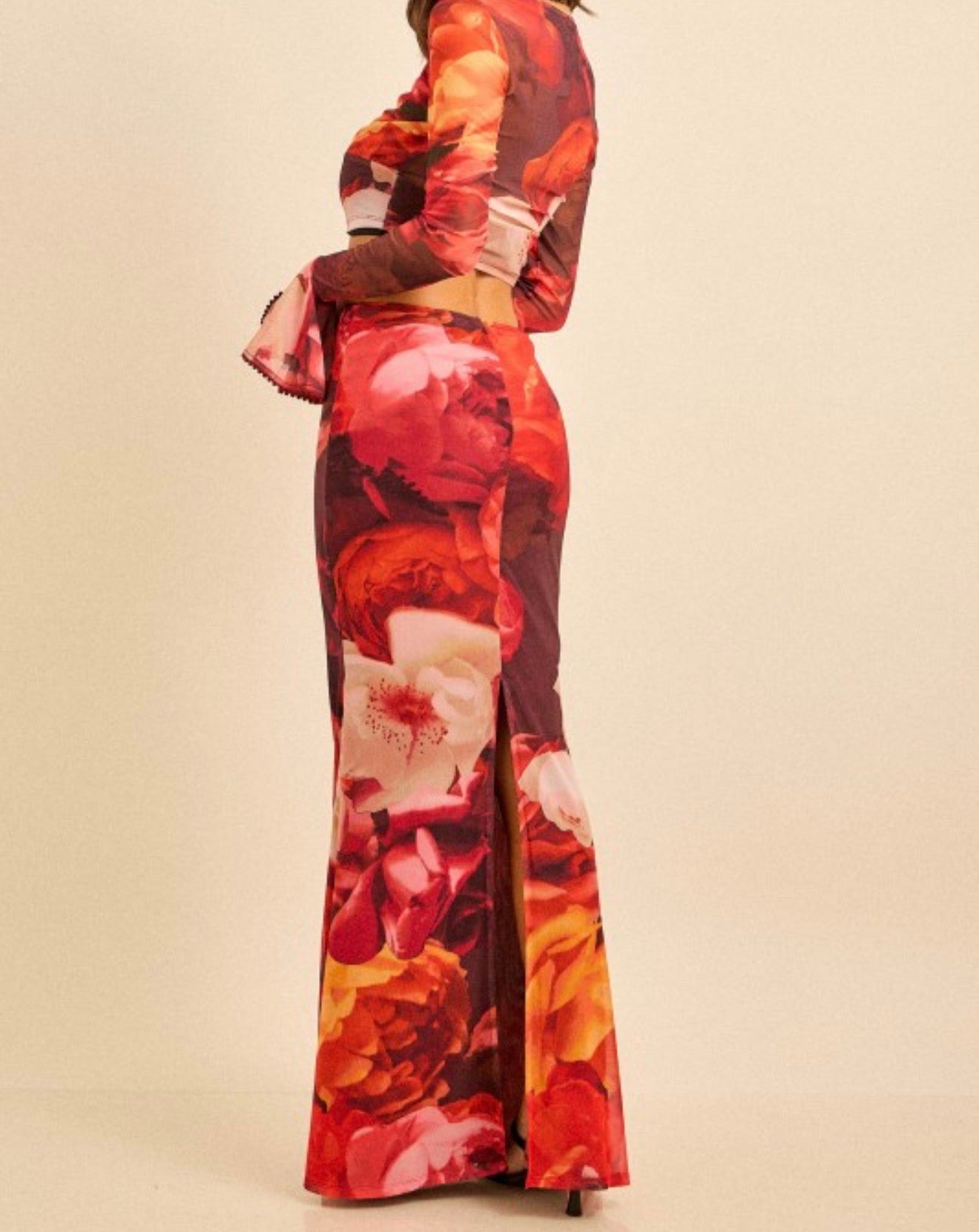 Floral Bell Skirt Set