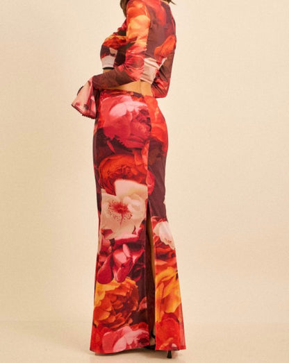 Floral Bell Skirt Set