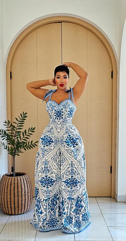 Italian Textile Boho Jumpsuit