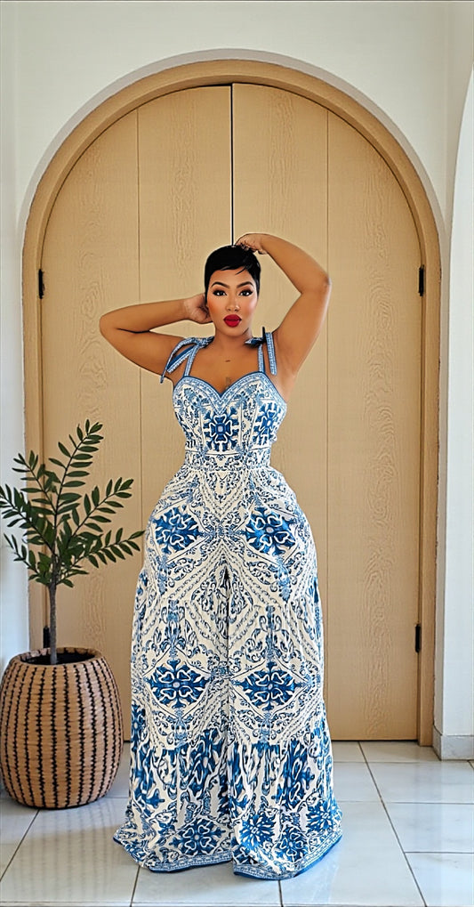 Italian Textile Boho Jumpsuit