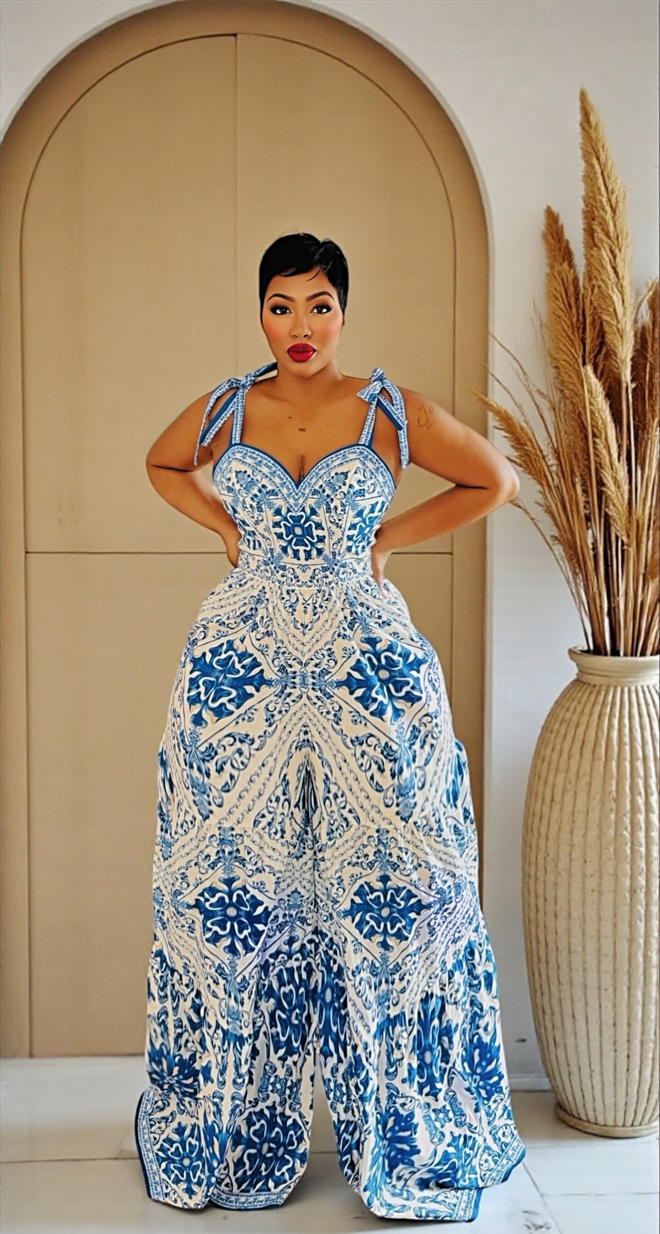 Italian Textile Boho Jumpsuit