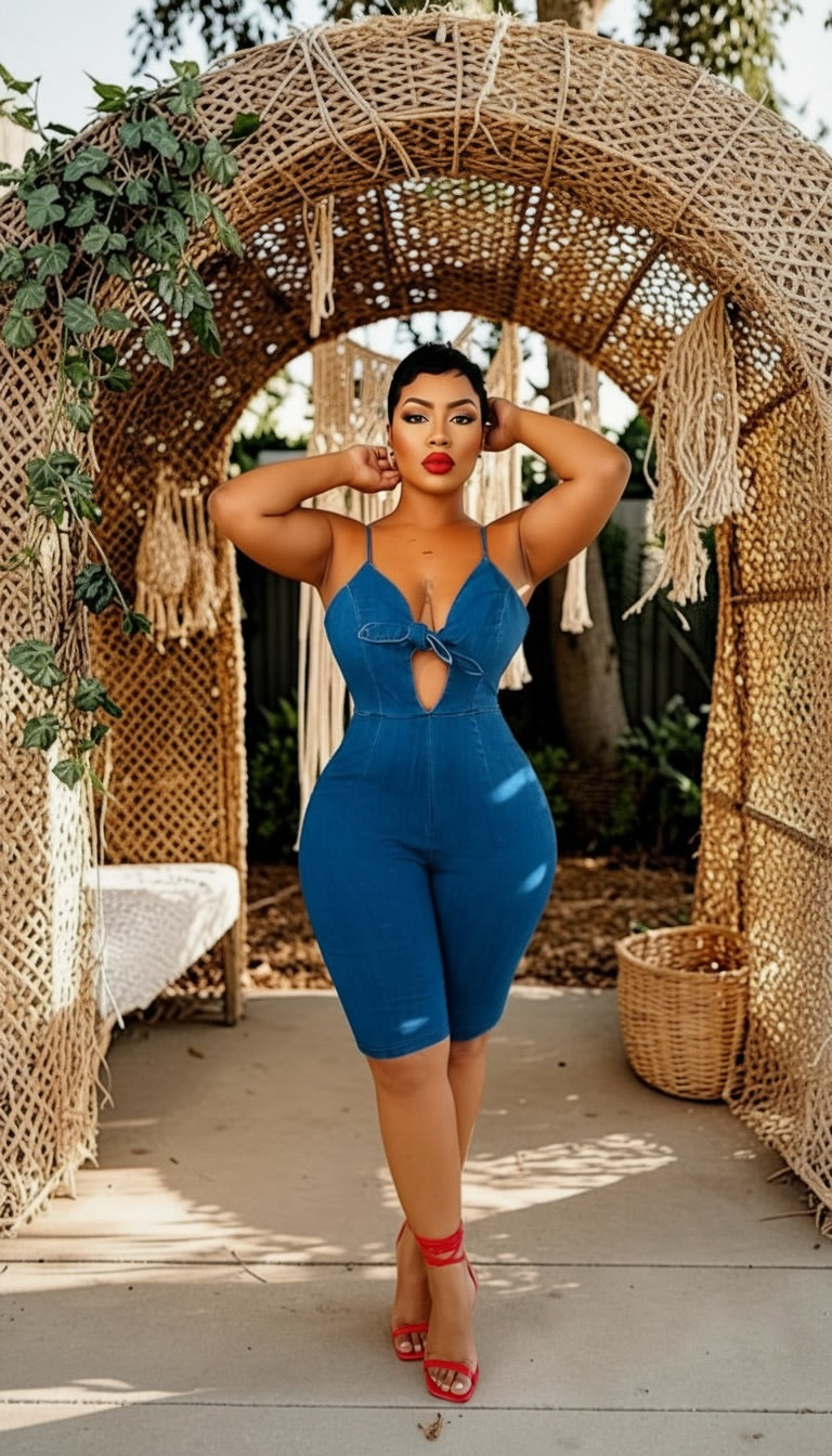 Above All Denim Romper