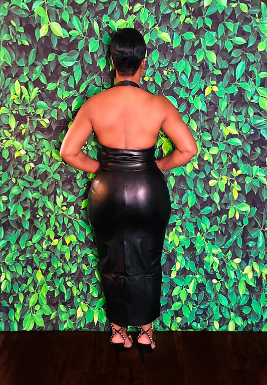 Show Out Leather Skirt Set