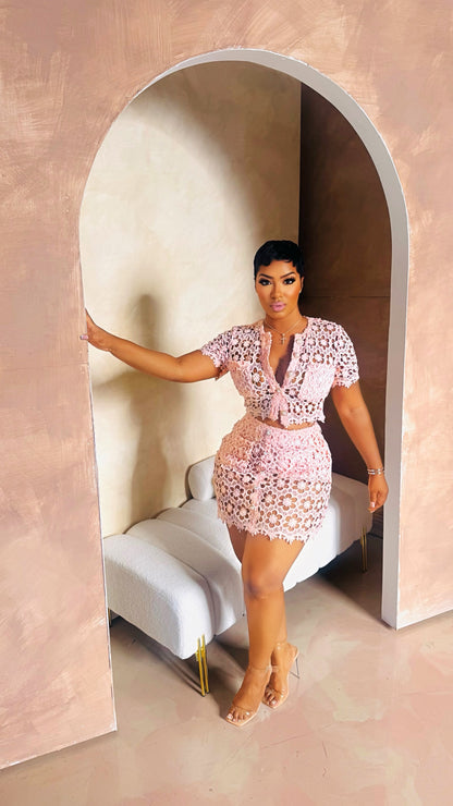 Gorgina Crotchet Skirt Set