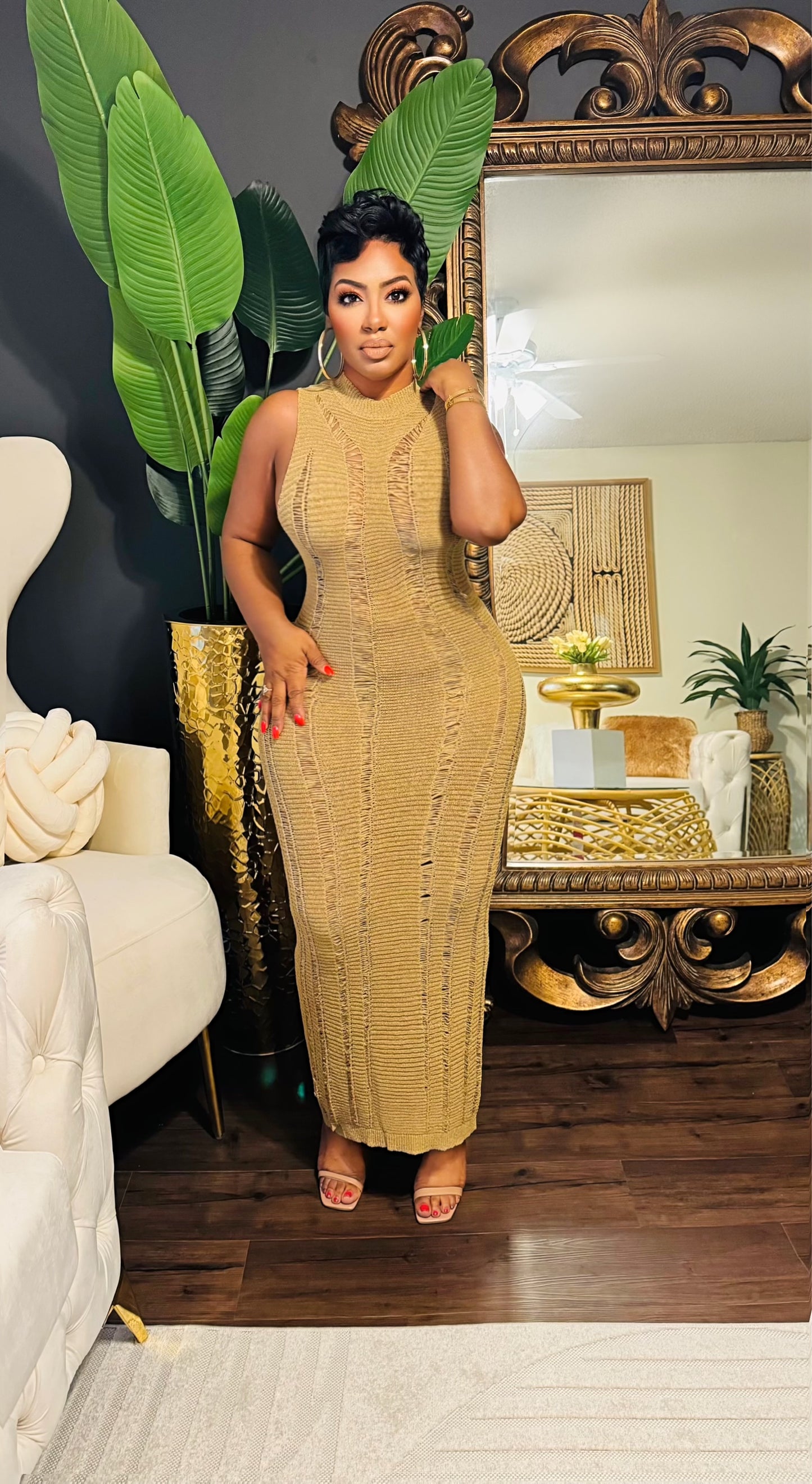 Knitted Up Midi Dress