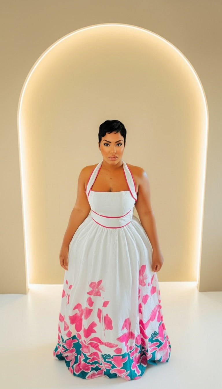 Magical Flower Midi Dress