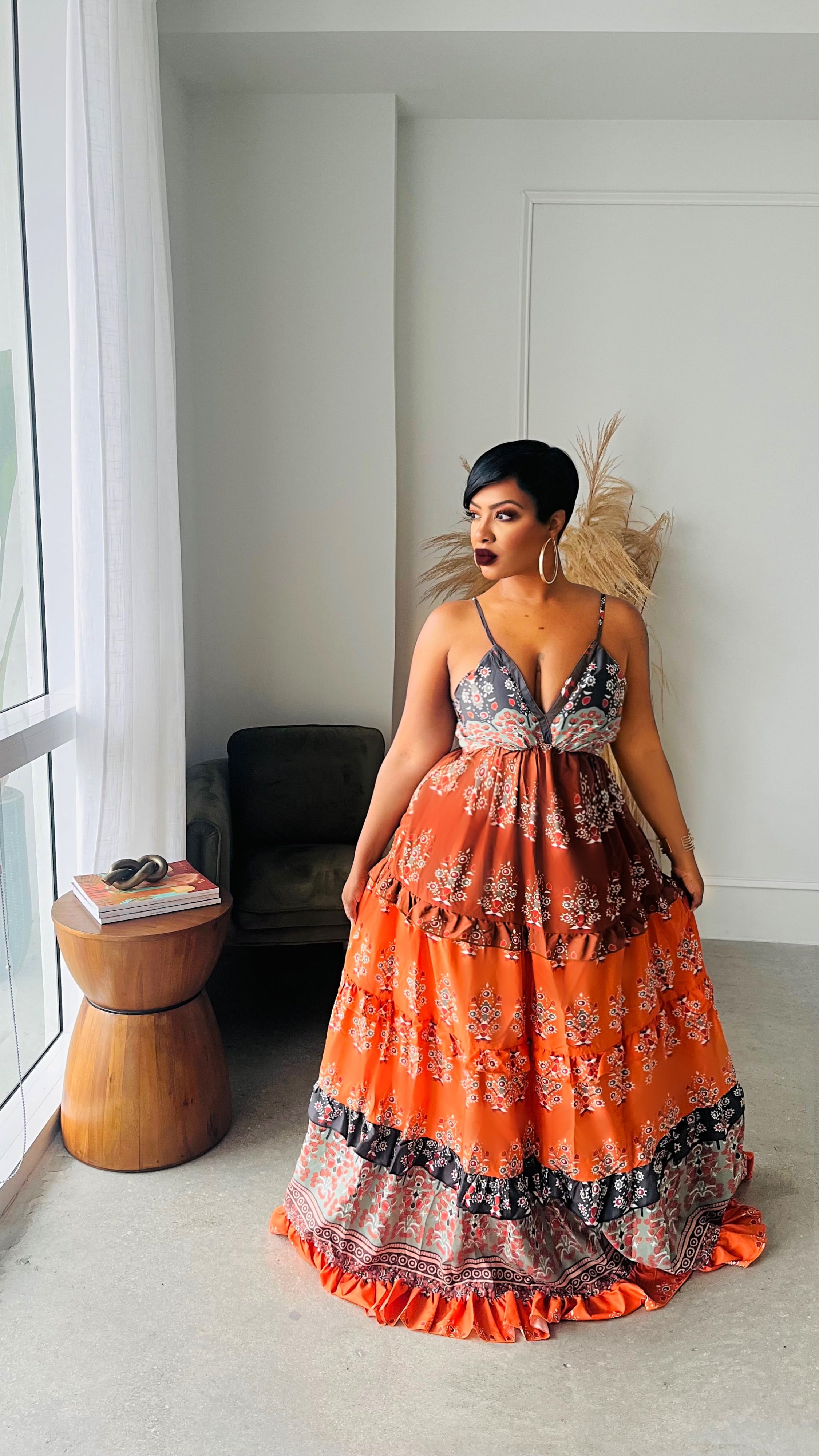 Rustic Maxi Rustic Oriental Maxi Dress – FashionFreakssss
