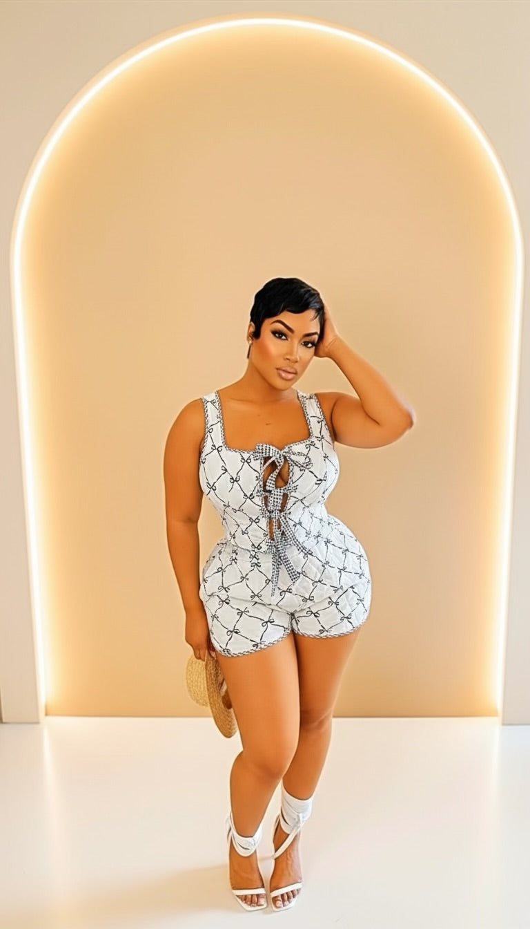 Quilted Bows Short Set