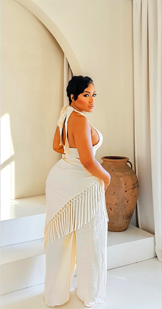 Fringed & Wrapped Pant Set