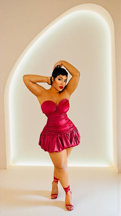 Beyond Ruched Leather Dress