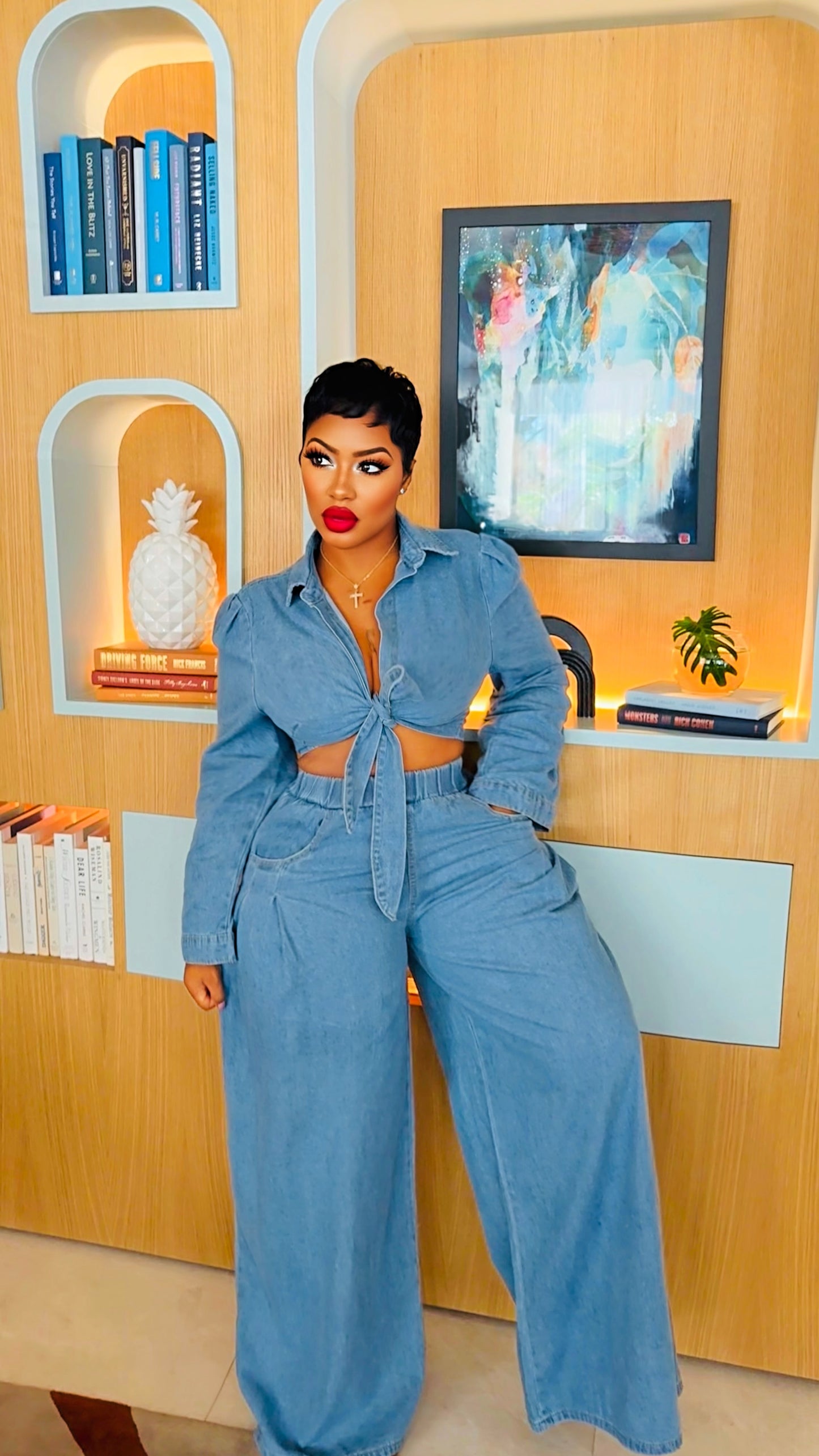 The Real Deal Denim Pant Set