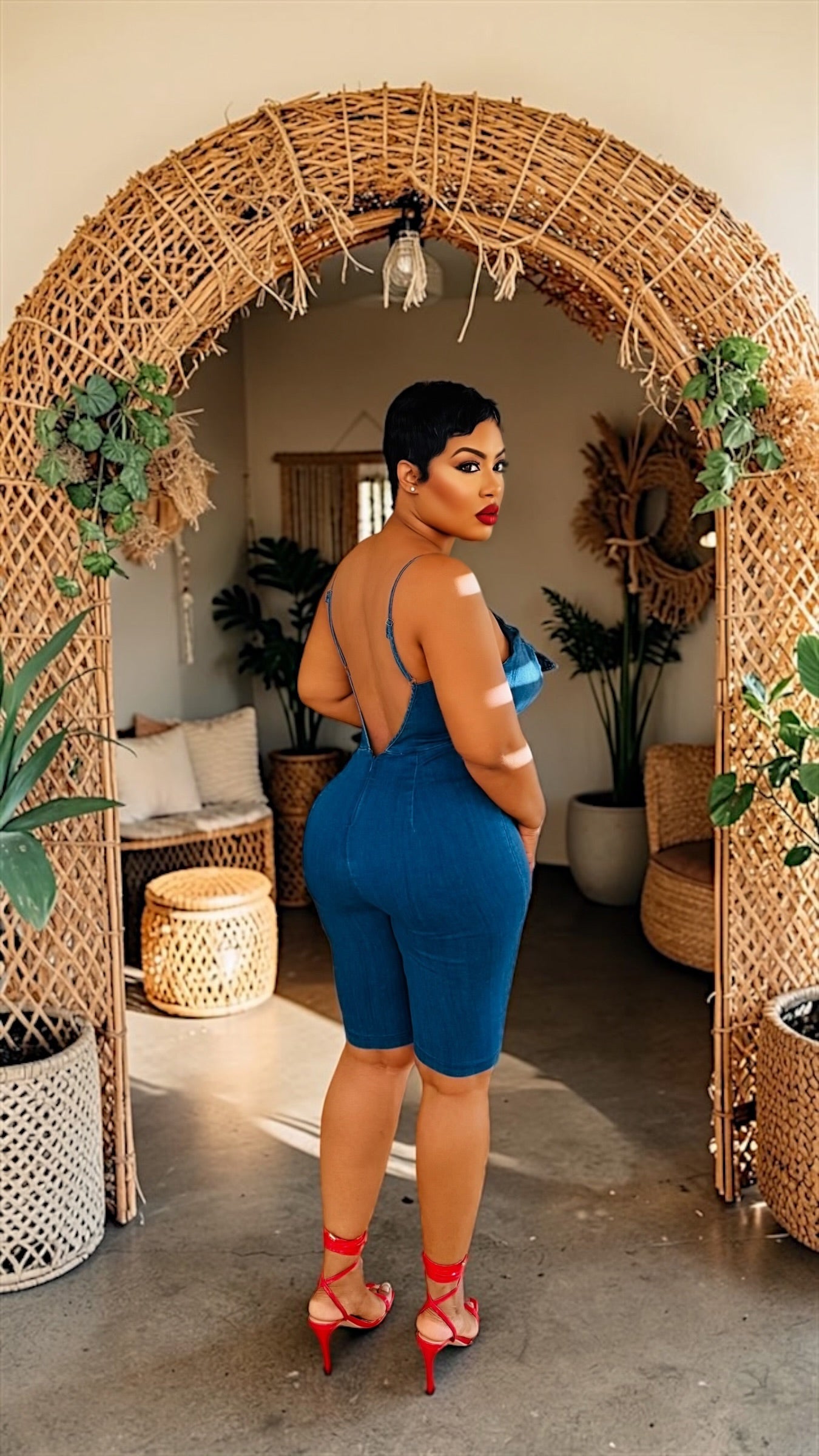 Above All Denim Romper