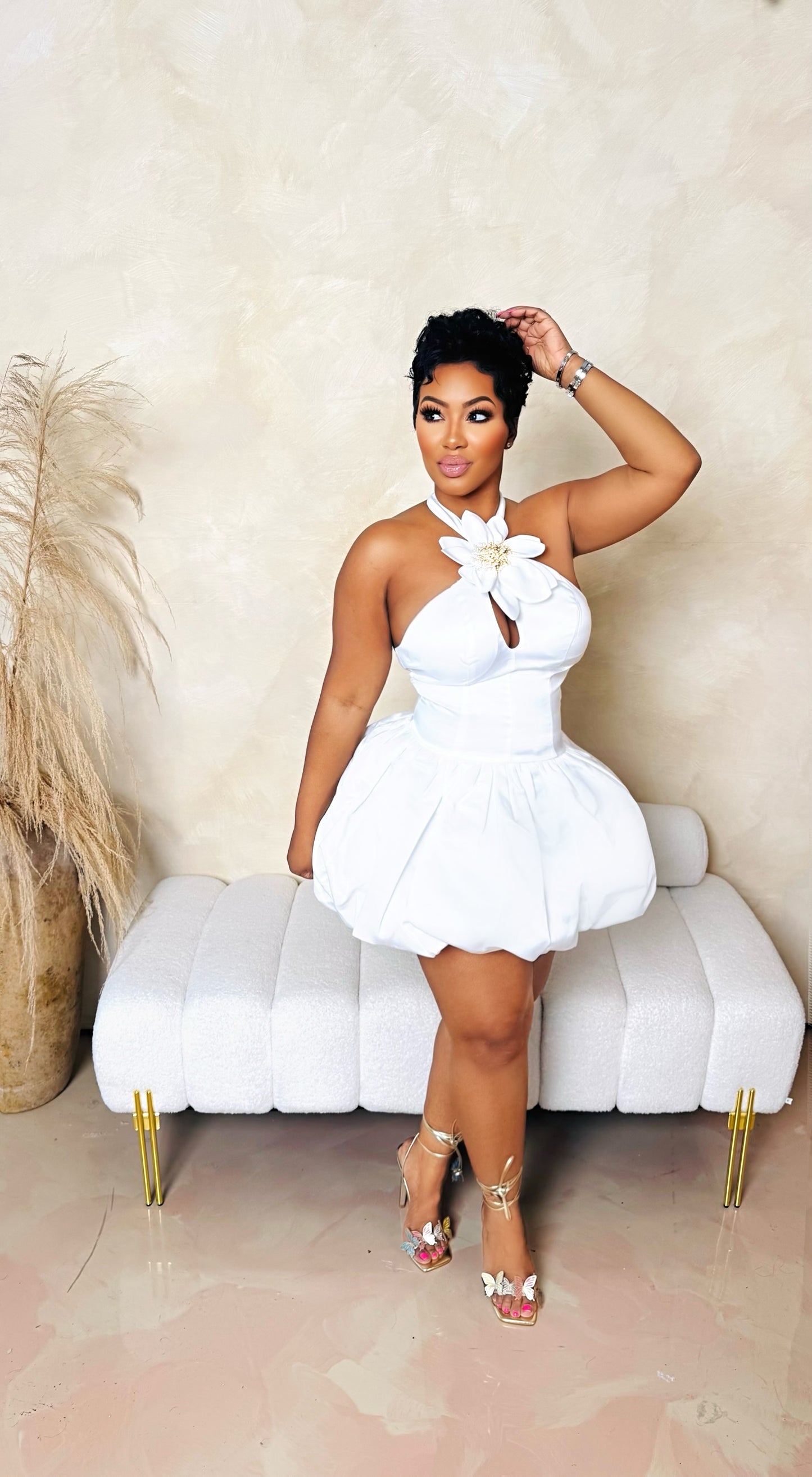 Ms Daisy Puff Mini Dress