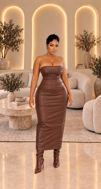 Angie Leather Dress