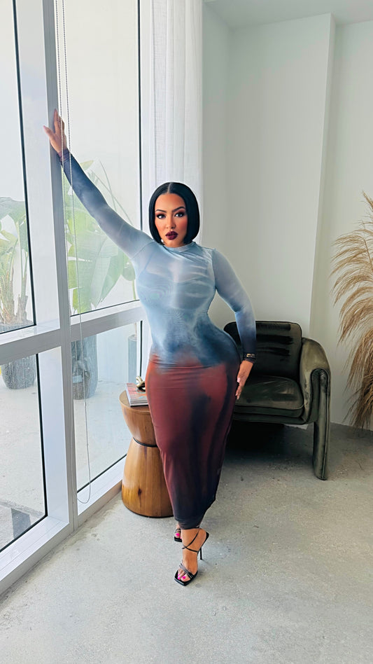 Burn Slow Midi Dress