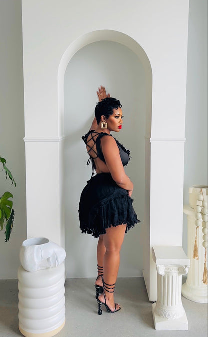 Bia Honeycomb Skater Dress