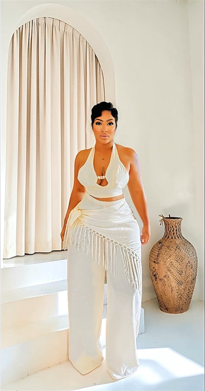 Fringed & Wrapped Pant Set
