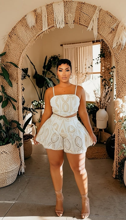 Hannah Eyelet Short Set
