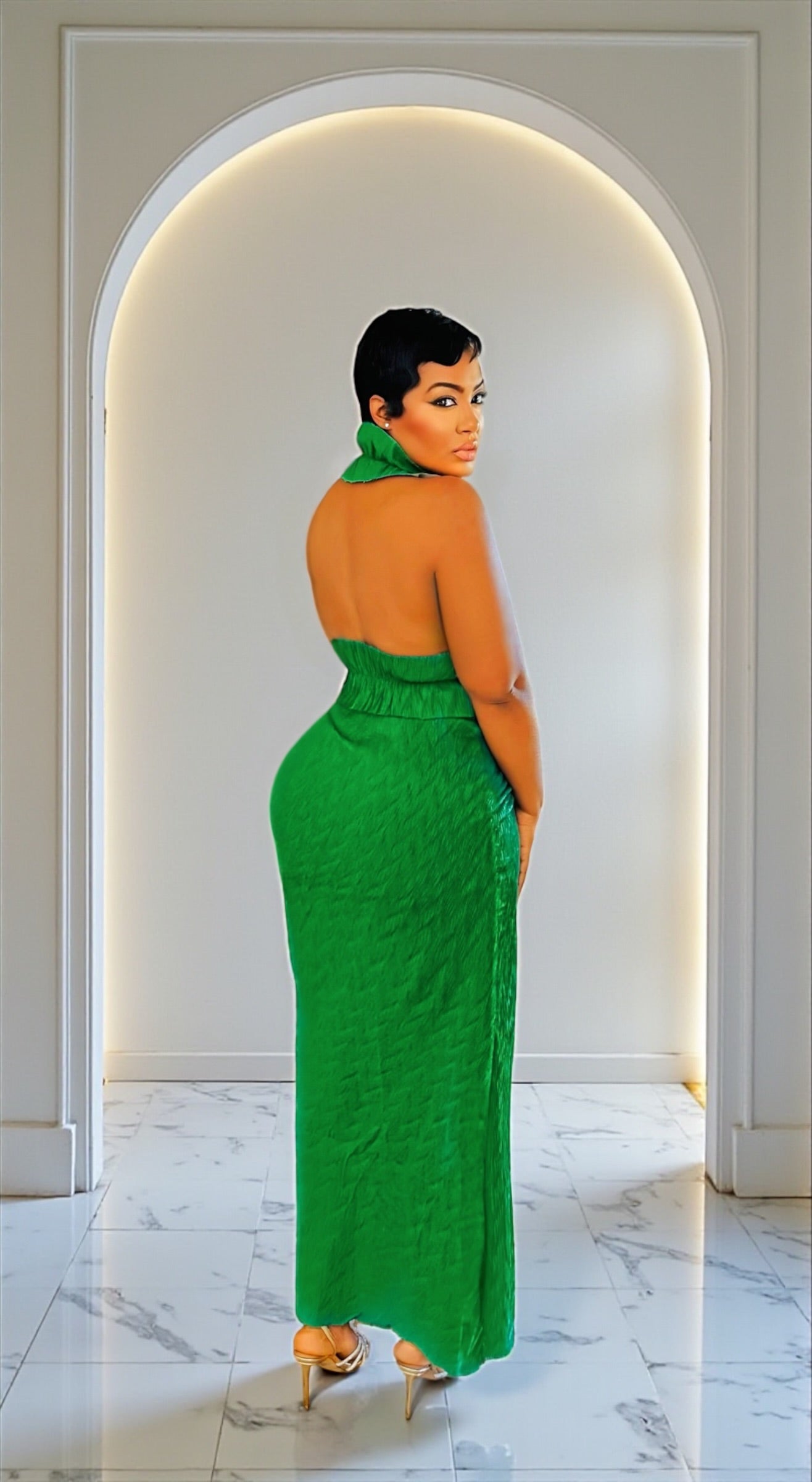 Origami Pleated Skirt Set