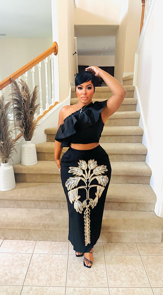 La Palm Skirt Set
