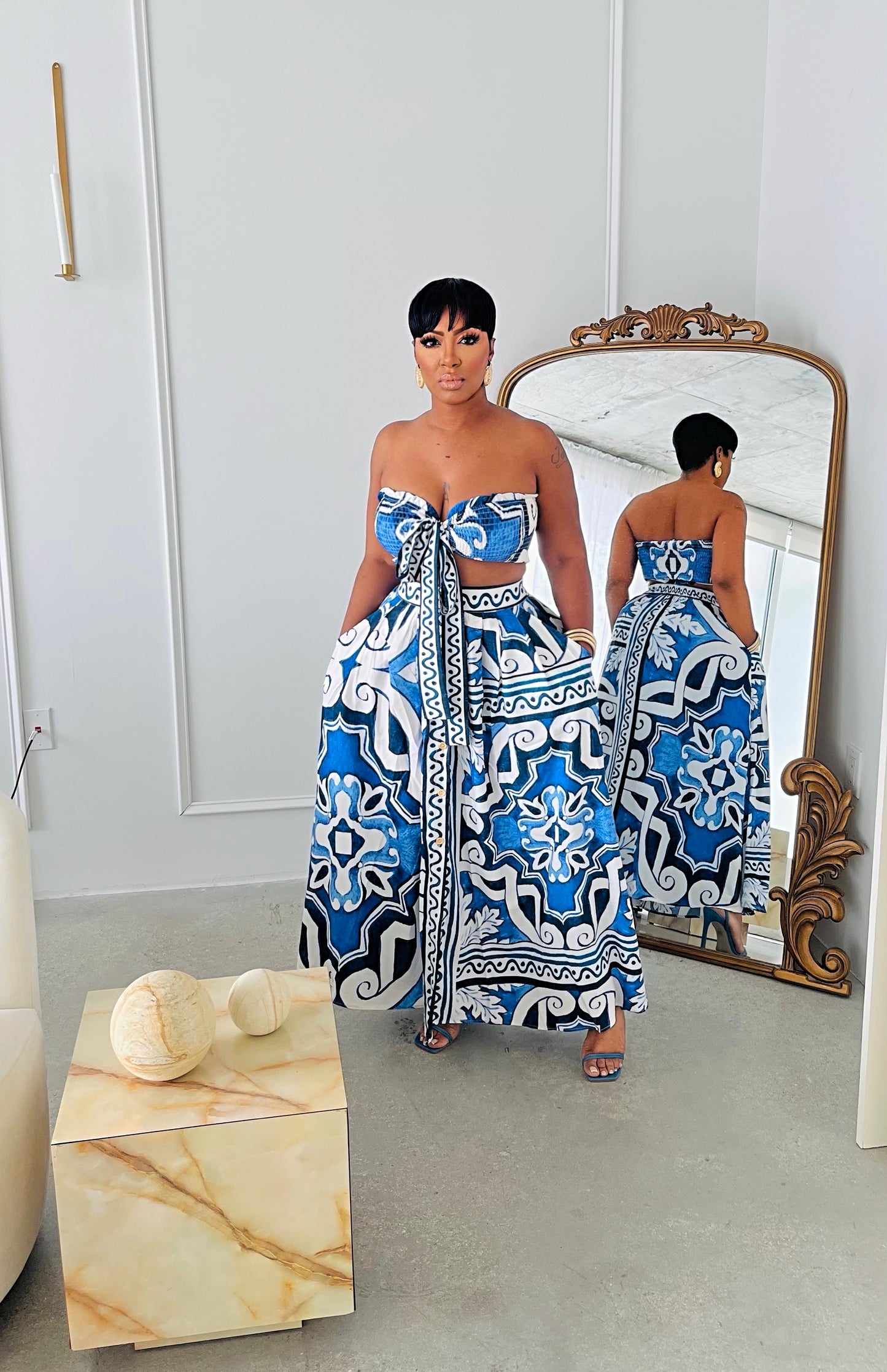 Summer Brunch Skirt Set