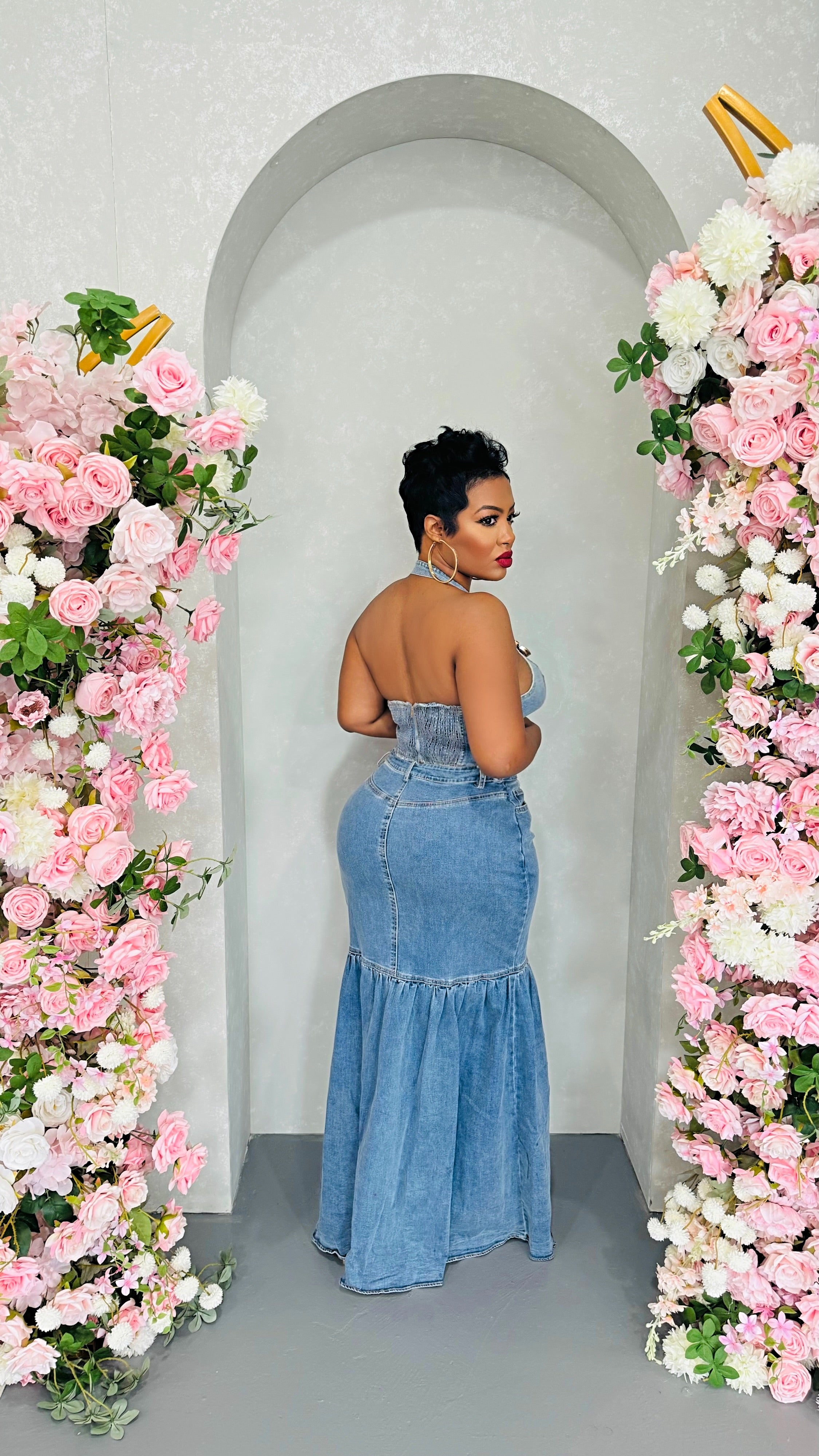 Mesmerized Denim Skirt Set – FashionFreakssss