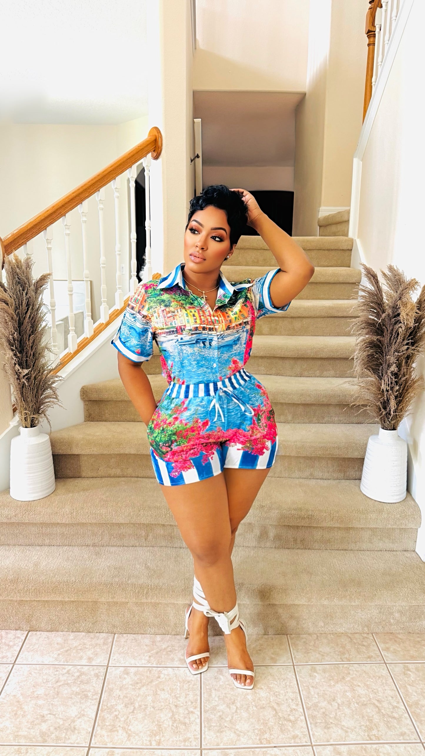 Flowers In Italy Short Set