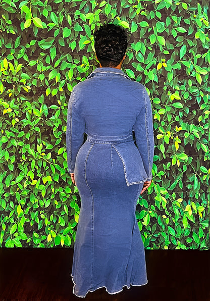 Justine Denim Skirt Set