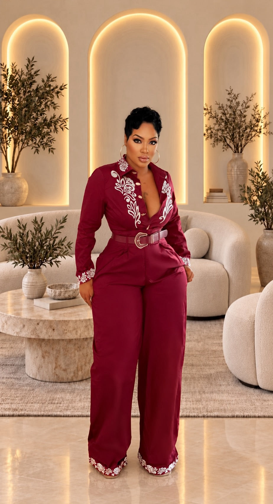 Rodeo Romance Embroidered Jumpsuit
