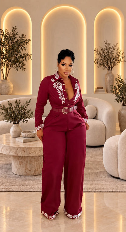Rodeo Romance Embroidered Jumpsuit
