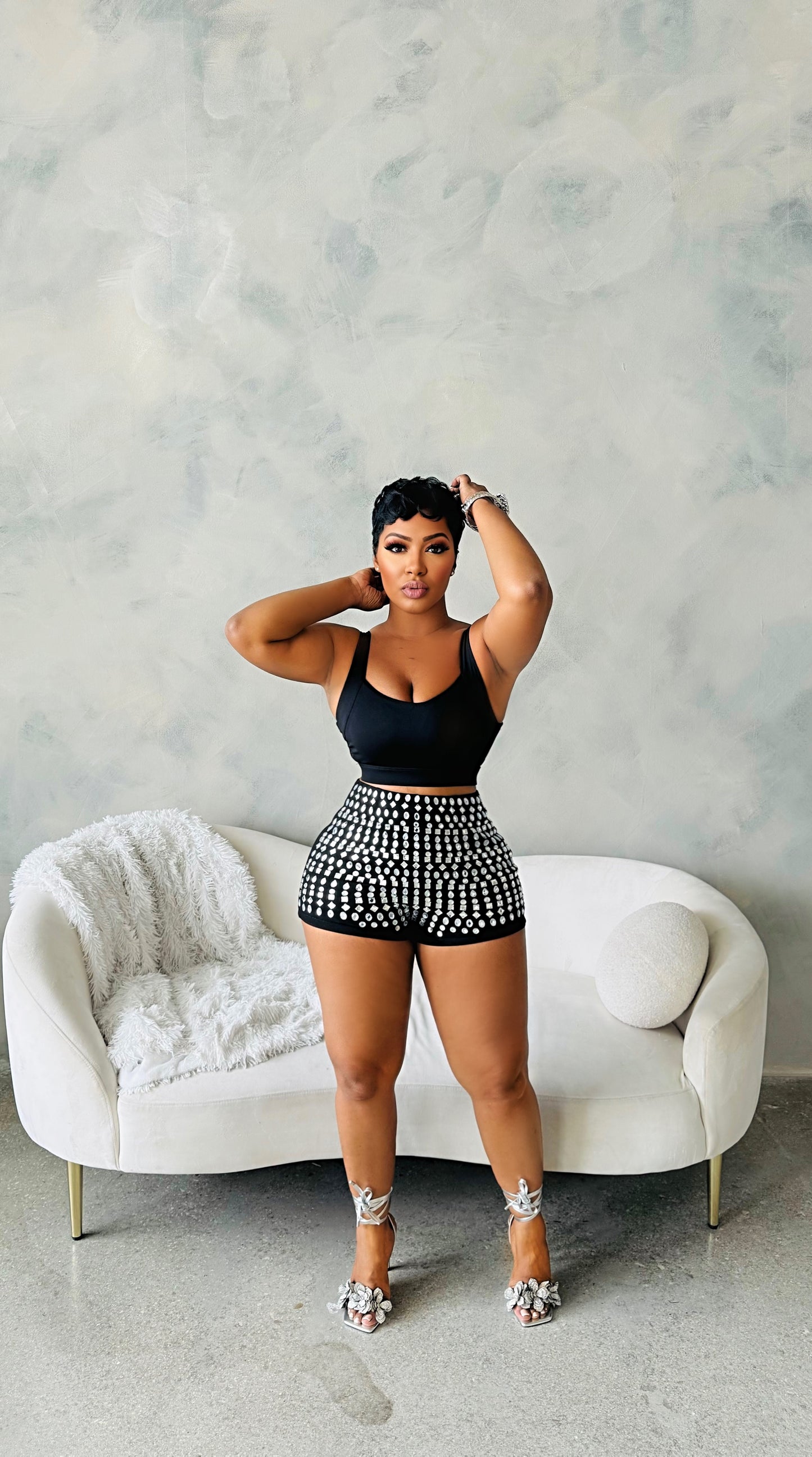 Diamond Studded Short