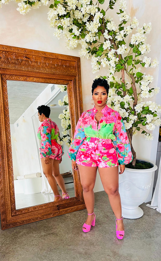 A Bunch Of Roses Short Set